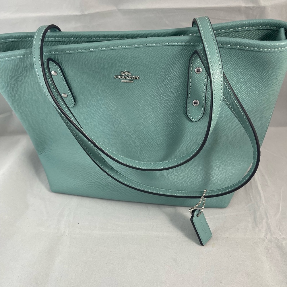 Coach Zip-Top  Tote in Signature Canvas.